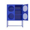 Blue Storage Cabinet with Doors, Modern Blue Accent Cabinet, Free Standing Cabinet, Buffet Sideboards for Bedroom, Kitchen,Home Office