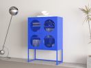 Blue Storage Cabinet with Doors, Modern Blue Accent Cabinet, Free Standing Cabinet, Buffet Sideboards for Bedroom, Kitchen,Home Office