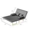 Sofa Bed, Convertible Sleeper Sofa, Couch, Double Chaise Sofa,Loveseat, Sofa Chair,with Tapered Legs, 1000lb Weight Capacity, Integrated Sofa, Small C