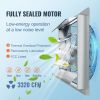 VEVOR 24'' Shutter Exhaust Fan, High-speed 3320 CFM, Aluminum Wall Mount Attic Fan with AC-motor, Ventilation and Cooling for Greenhouses, Garages, Sh