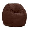 Jaxx Saxx 4 Foot Round Bean Bag w/ Removable Cover, Chocolate