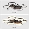 LED Ceiling Light,Vander Life 72W LED Ceiling Lamp 6400LM White 6 Rings Lighting Fixture for Living Room,Bedroom,Dining Room,Dimmable Remote Control,3