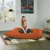 Jaxx 5.5 ft Pillow Saxx Bean Bag Pillow, Mandarin