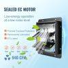 VEVOR Shutter Exhaust Fan, 12'' with Temperature Humidity Controller, EC-motor, 940 CFM, 10-Speed Adjustable Wall Mount Attic Fan, Ventilation and Coo