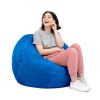 Jaxx Saxx 3 Foot Round Bean Bag w/ Removable Cover, Blueberry