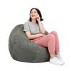 Jaxx Saxx 3 Foot Round Bean Bag w/ Removable Cover, Charcoal