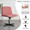 Pink Velvet Material. Home Computer Chair Office Chair Adjustable 360 ¬∞Swivel Cushion Chair With Black Foot Swivel Chair Makeup Chair Study Desk Chai
