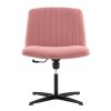 Pink Velvet Material. Home Computer Chair Office Chair Adjustable 360 ¬∞Swivel Cushion Chair With Black Foot Swivel Chair Makeup Chair Study Desk Chai