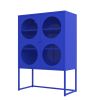 Blue Storage Cabinet with Doors, Modern Blue Accent Cabinet, Free Standing Cabinet, Buffet Sideboards for Bedroom, Kitchen,Home Office