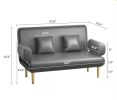 Sofa Bed, Convertible Sleeper Sofa, Couch, Double Chaise Sofa,Loveseat, Sofa Chair,with Tapered Legs, 1000lb Weight Capacity, Integrated Sofa, Small C