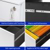 2 Drawer Mobile File Cabinet with Lock Steel File Cabinet for Legal/Letter/A4/F4 Size, Fully Assembled Include Wheels, Home/ Office Design, White