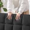 Modern Velvet Loveseat Futon Sofa Couch w/Pullout Bed, Small Love Seat Lounge Sofa w/Reclining Backrest, Toss Pillows, Pockets, Furniture for Living R