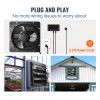 VEVOR Shutter Exhaust Fan, 16'' with Temperature Humidity Controller, EC-motor, 2650 CFM, 10-Speed Adjustable Wall Mount Attic Fan, Ventilation and Co