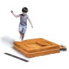 Jaxx Zipline Modular Kids Loveseat & Ottomans, Mandarin
