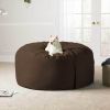Jaxx Saxx 5 Foot Large Bean Bag w/ Removable Cover, Chocolate