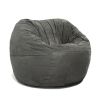 Jaxx Saxx 3 Foot Round Bean Bag w/ Removable Cover, Charcoal