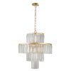 Luxury Crystal Chandelier Modern Chandeliers Lights Fixture Hanging Pendant Light Fixture for Dining Room Bedroom Living Room Dia 19.7 Inch