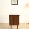 Small Desk with 47.24 Inch, Modern Walnut Finish, Solid Wood Legs - Suitable for Home and Office Use