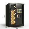 Electronic Digital Security Safe with Keypad and Key,21.65-Inch Safe Box for Home,Office and Hotel(Black)