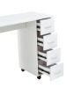 Home Office Computer Desk Table with Drawers White 41.73''L 17.72\'\'W 31.5\'\'H