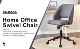 Modern home dark grey PU Office chair adjustable 360 ¬∞ swivel chair engineering plastic armless swivel computer chair with wheels living room, office