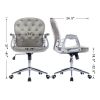 Velvet Home Office Chair with Wheels, Cute Chair with Side Arms and Wheels 360¬∞for Living Room, Bedroom,and Vanity Room,Bling Desk Nail Desk for Wome