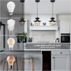 DGY Vintage Farmhouse Pendant Light Rustic Metal Caged Pendant Lights Black Cage Hanging Lamp for Kitchen Island Entryway Bedrooms Living Room Barn,Ad