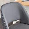 Modern home dark grey PU Office chair adjustable 360 ¬∞ swivel chair engineering plastic armless swivel computer chair with wheels living room, office