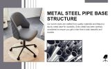 Modern home dark grey PU Office chair adjustable 360 ¬∞ swivel chair engineering plastic armless swivel computer chair with wheels living room, office