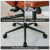 Modern home brown PU Office chair adjustable 360 ¬∞ swivel chair engineering plastic armless swivel computer chair with wheels living room bedroom off