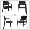 Faux Leather Home Office Chair with Armrests, Set of 2