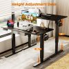 Sweetcrispy Electric Standing Desk with Drawer Adjustable Desk Ergonomic Rising Desk Computer Workstation,55 x 24 Inches Black