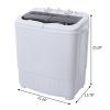 [No logo model replacement 30189854]Compact Twin Tub with Built-in Drain Pump XPB35-ZK35 14.3(7.7 6.6)lbs Semi-automatic Gray Cover Washing Machine