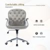 Velvet Home Office Chair with Wheels, Cute Chair with Side Arms and Wheels 360¬∞for Living Room, Bedroom,and Vanity Room,Bling Desk Nail Desk for Wome