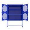 Blue Storage Cabinet with Doors, Modern Blue Accent Cabinet, Free Standing Cabinet, Buffet Sideboards for Bedroom, Kitchen,Home Office