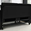 MH 54" Modern Convertible Sofa Bed with 2 Detachable Arm Pockets, Velvet Loveseat Sofa with Pull Out Bed, 2 Pillows and Living Room Adjustable Backres