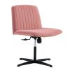 Pink Velvet Material. Home Computer Chair Office Chair Adjustable 360 ¬∞Swivel Cushion Chair With Black Foot Swivel Chair Makeup Chair Study Desk Chai