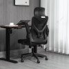 Ergonomic Office Desk Chair with wheels High Back Computer Task Chair Home Mesh Swivel Desk Chair with Adjustable Back Height & Flip up Arms & Lumbar
