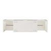 FashionTVstandTVcabinet,EntertainmentCenter,TVstationTV console,media console,with LEDlight belt,light belt remote control,toughenedglassshelf,metal h