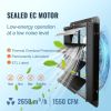VEVOR Shutter Exhaust Fan, 16'' with Temperature Humidity Controller, EC-motor, 2650 CFM, 10-Speed Adjustable Wall Mount Attic Fan, Ventilation and Co