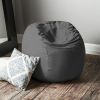 Jaxx Saxx 3 Foot Round Bean Bag w/ Removable Cover, Charcoal