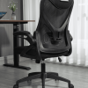 Ergonomic Office Desk Chair with wheels High Back Computer Task Chair Home Mesh Swivel Desk Chair with Adjustable Back Height & Flip up Arms & Lumbar