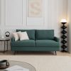 64" W Fabric Upholstered Love seat with metal Legs/High Resilience Sponge Couch for Living Room;  Bedroom;  Apartment; Emerald
