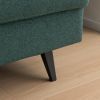 64" W Fabric Upholstered Love seat with metal Legs/High Resilience Sponge Couch for Living Room;  Bedroom;  Apartment; Emerald