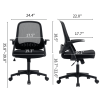 Ergonomic Office Chair Adjustable Height Computer Chair Breathable Mesh Home Office Desk Chairs with Wheels Executive Rolling Swivel Chair with Flip-U