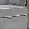 65.7" Linen Upholstered Sleeper Bed, Pull Out Sofa Bed Couch attached two throw pillows, Dual USB Charging Port and Adjustable Backrest for Living Roo