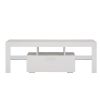 FashionTVstandTVcabinet,EntertainmentCenter,TVstationTV console,media console,with LEDlight belt,light belt remote control,toughenedglassshelf,metal h