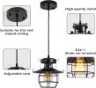 DGY Vintage Farmhouse Pendant Light Rustic Metal Caged Pendant Lights Black Cage Hanging Lamp for Kitchen Island Entryway Bedrooms Living Room Barn,Ad