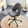 Modern home dark grey PU Office chair adjustable 360 ¬∞ swivel chair engineering plastic armless swivel computer chair with wheels living room, office