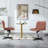 Office chair Brown PU Material. Home Computer Chair Office Chair Adjustable 360 ¬∞Swivel Cushion Chair With Black Foot Swivel Chair Makeup Chair Study